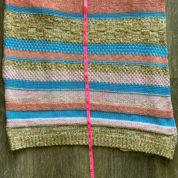 Anthropologie Textured Striped One Size Open Cardigan - Picture 8 of 10